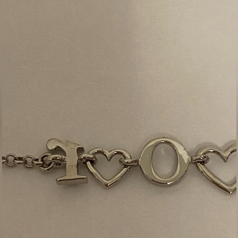Dior Silver Lovely Rhinestone Heart Link Bracelet New With Tag 100% Authentic - Picture 9 of 12